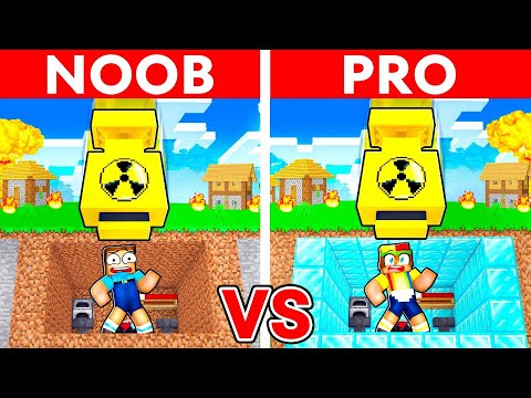 NOOB vs PRO: DOOMSDAY BUNKER Build Challenge in Minecraft!