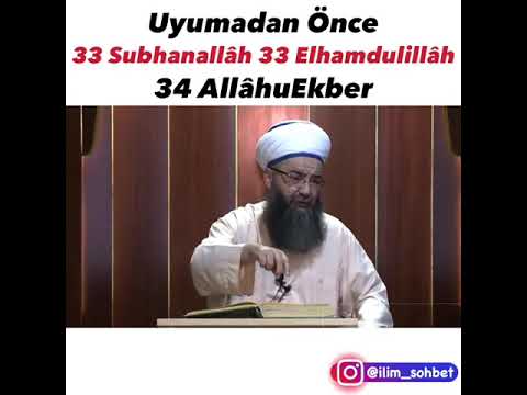 33 SubhanAllah 33 ELHAMDULİLLAH 33 allahu Ekber @CubbeliAhmetHoca @CubbeliAhmetHocaorg