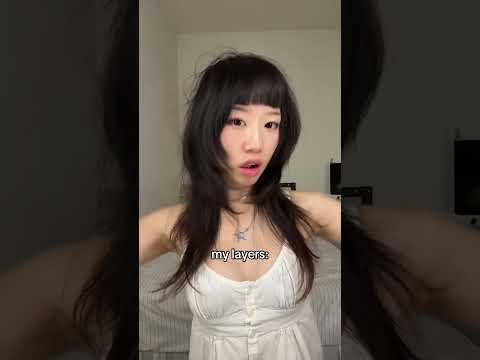 I have like three different hair lengths because of layers #hair #layers #bangs #hushcut #piumeimei