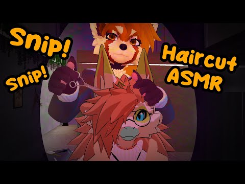Furry ASMR | Washing your head and giving you a haircut.