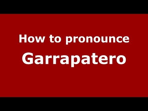 How to pronounce Garrapatero