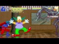 Ant Man And The Atom VS Krusty The Clown And The Alien Queen In A MUGEN Match Battle Fight