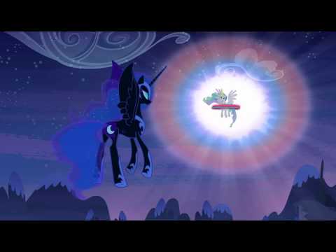 Princess Celestia banishing Nightmare Moon