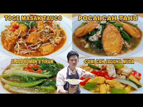 4 RESEP MASAKAN SAYUR SEHAT | style chinese food || ala Nanang kitchen
