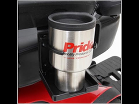 Pride Folding Cup Holder for Scooter or Power Wheelchair from TopMobility.com