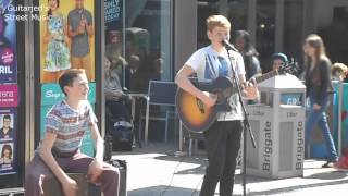 Two young Guys Busking in Leeds , Johnny B Goode Chuck Berry Cover