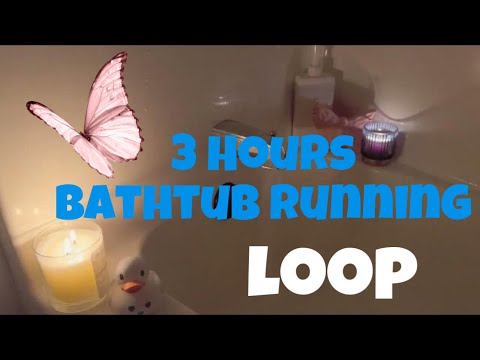 Candle Lit Bathtub Running ASMR - 3 Hours of Soothing Sounds for Sleep 😴