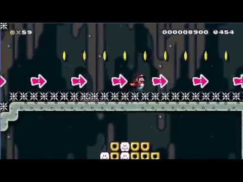 Cape Mario Spiketop Cave (3% CR) ~ by Jeanbatman ~ Super Mario Maker gameplay