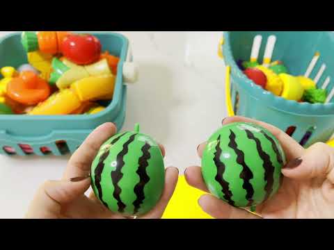 Zabawa i nauka slowek dla dzieci. Poznajemy kolory, owoce i warzywa.