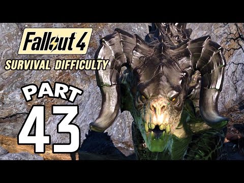 Fallout 4 Survival Difficulty SNIPER Walkthrough - Part 43 Legendary Deathclaw 1080p 60FPS