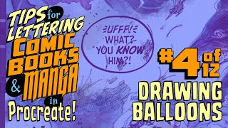 Drawing word balloons • #4/12 of Lettering Comic Books & Manga in Procreate