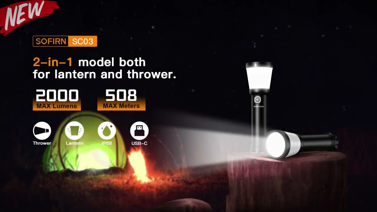 Sofirn SC03 hybrid 21700 Flashlights