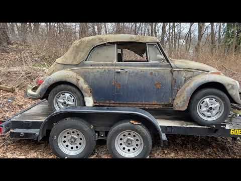 Abandoned 1970 VW Beetle Convertible Rescued
