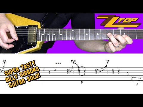 ZZ Top - Cheap Sunglasses - Guitar solos lesson with accurate tabs!