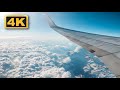 Flying Above Clouds View From Airplane Window With Airplane Sound White Noise Relaxation Time