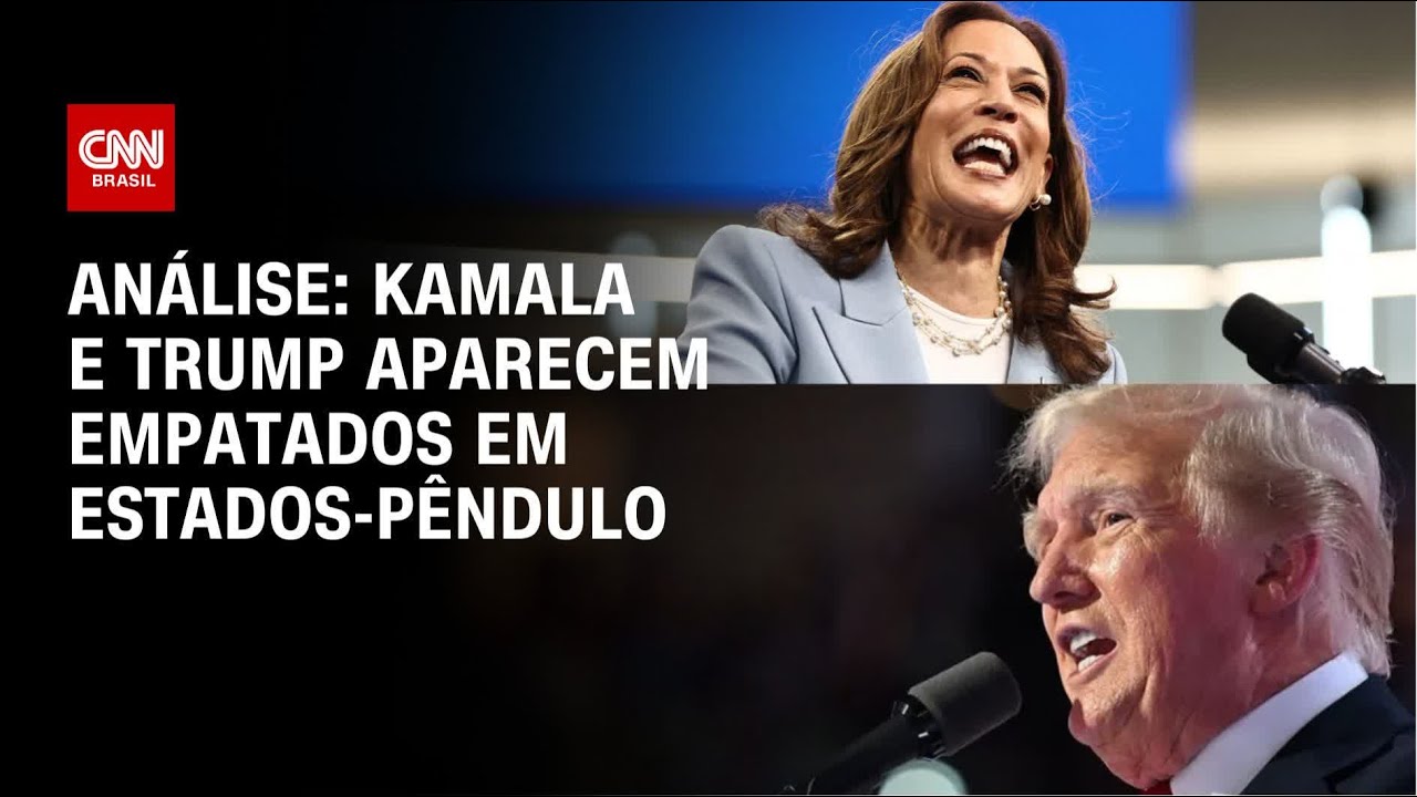 Análise: Kamala e Trump aparecem empatados em estados-pêndulo | WW