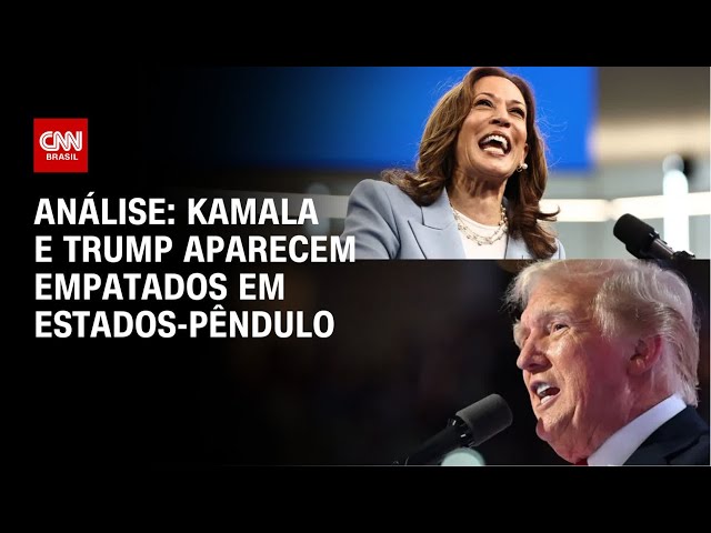 Análise: Kamala e Trump aparecem empatados em estados-pêndulo | WW