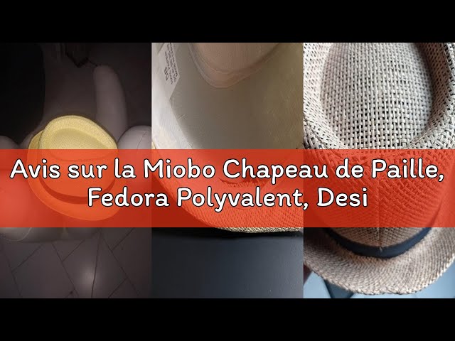 Vídeo relacionado con Miobo Sombrero de Paja, Fedora versátil, diseño Trilby, protección Solar