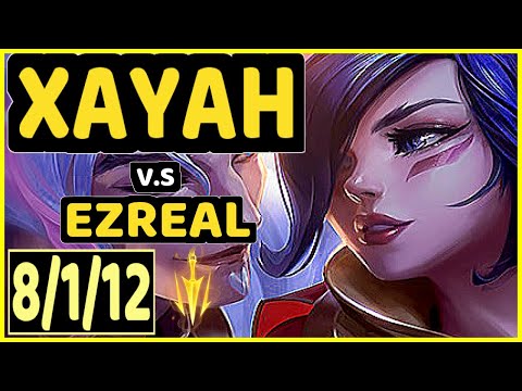 SSOL (XAYAH) vs EZREAL - 8/1/12 KDA BOTTOM ADC GAMEPLAY - KR Ranked GRANDMASTER
