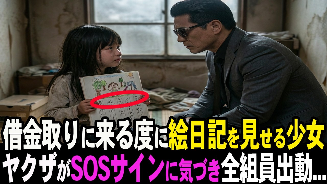 ヤクザが借金取り立てで通った家の7歳少女「良い子でしょ？」と見せる絵日記→絵日記の各行の頭文字に隠された暗号に気づいた瞬間凍りついた…【感動する話】