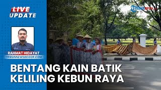 Pemkot Bogor Bentangkan Kain Batik bareng Warga, Pelajar & ASN Keliling Pedestrian Kebun Raya Bogor