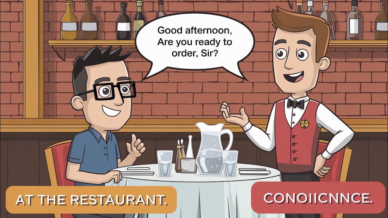 Daily English Conversation _ Speaking English every day _ restaurant Conversation