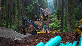 How steep terrain can an excavator climb?