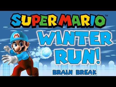 Super Mario Winter Run | Winter Brain Break | GoNoodle | Just Dance | Mario Run Challenge