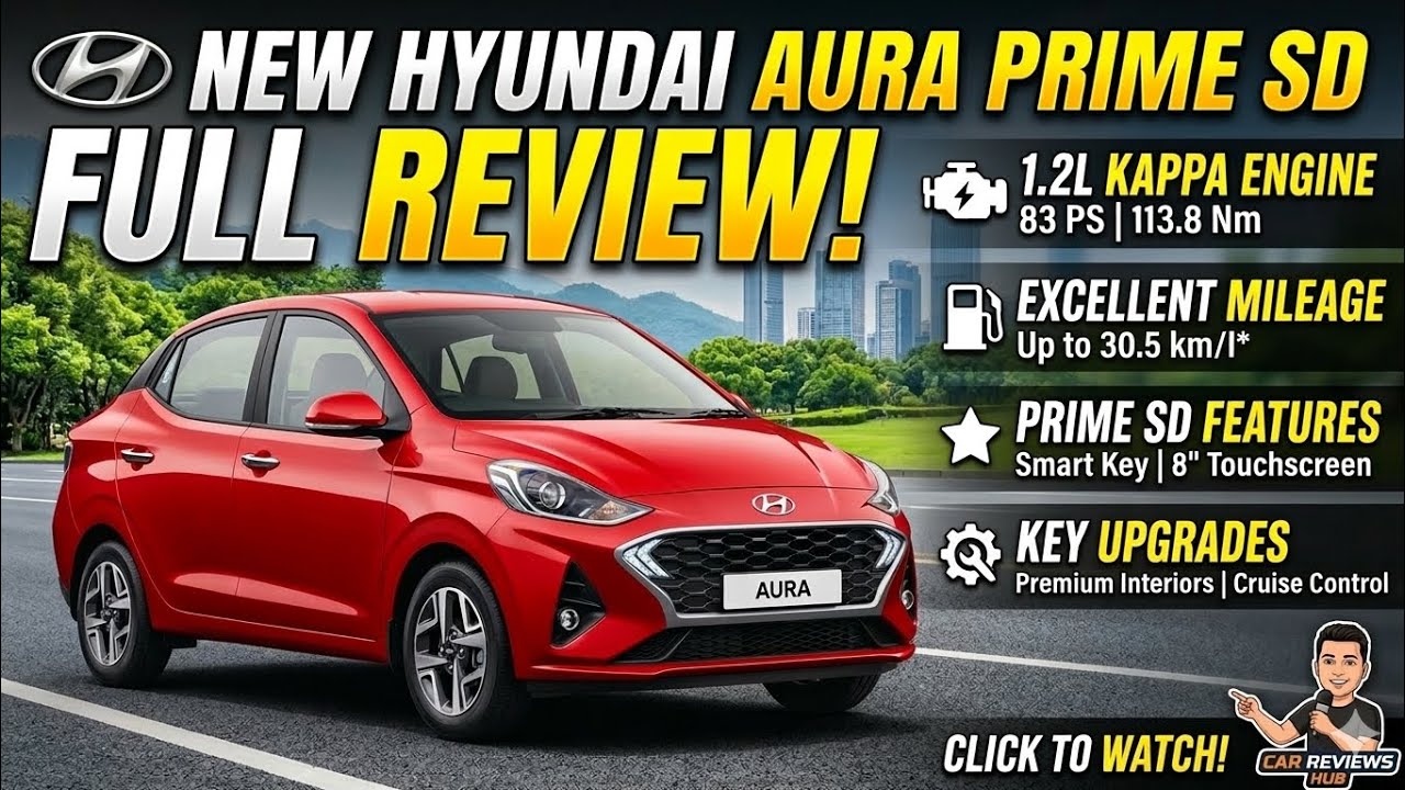 Detailed review of new hyundai Aura SD prime.