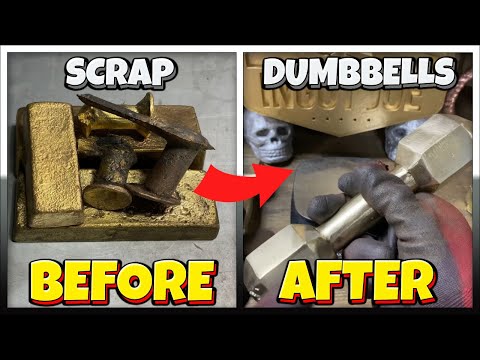 Casting My Own Dumbbells In Nordic Gold - Home Furnace - Molten Metal - Ingot Joe - Melting Metal