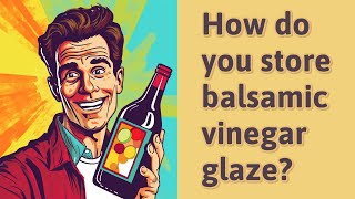 How do you store balsamic vinegar glaze?