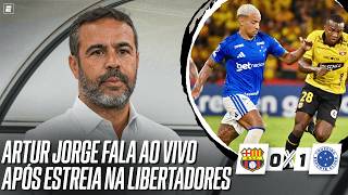 AO VIVO: COLETIVA ARTUR JORGE APÓS BARCELONA-EQU 0x1 CRUZEIRO PELA LIBERTADORES | ESPN