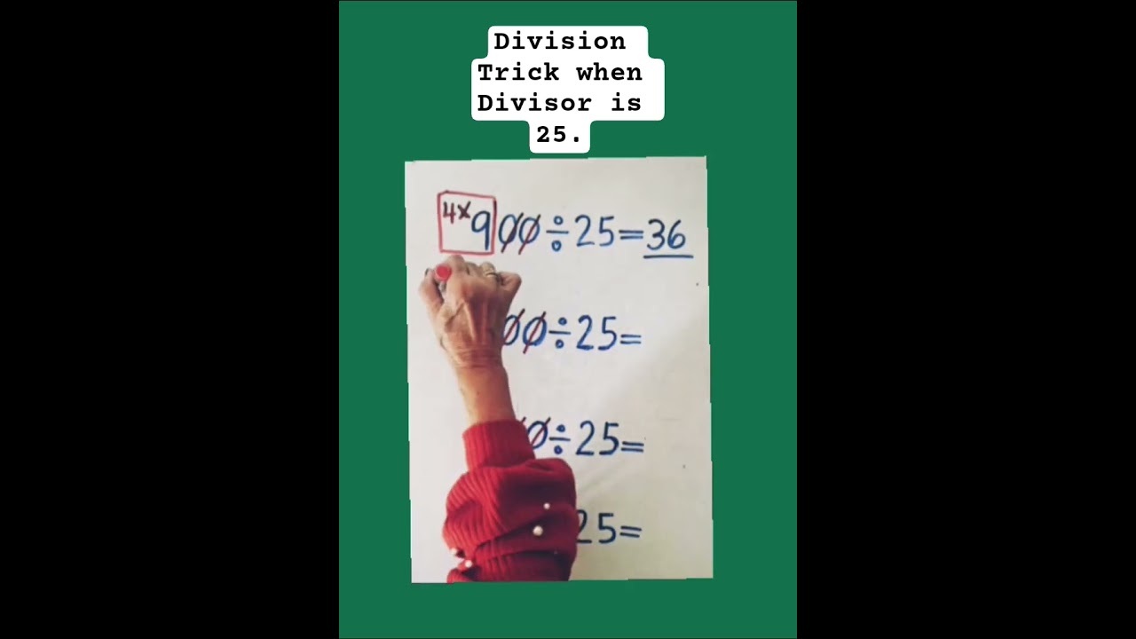 Division Trick when Divisor is 25##shorts