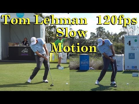 TOM LEHMAN 120fps DUAL FACE ON DRIVER GOLF SWINGS 1080 HD