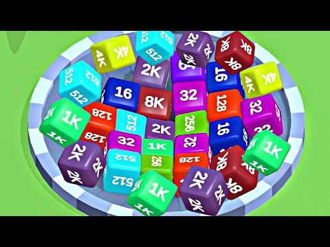 2048 Cube Merge 3D – ASMR Gameplay (Numbers Evolution, Level Up Cubes Jelly Balls 2048)