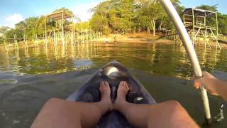 preview picture of video 'Canoagem na Represa da Barra Mansa em Mendonça - SP'