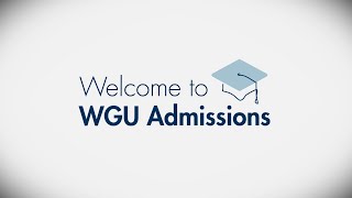 Welcome to WGU Admissions