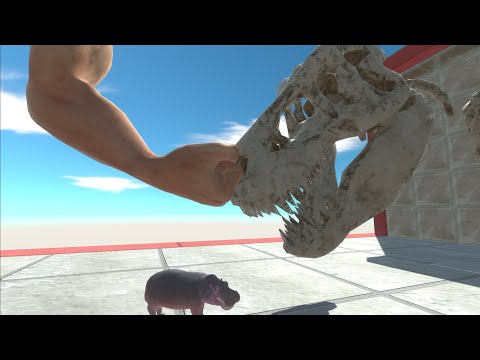 EPIC PUNCH & SKELETON DINASOUR  - Animal Revolt Battle Simulator