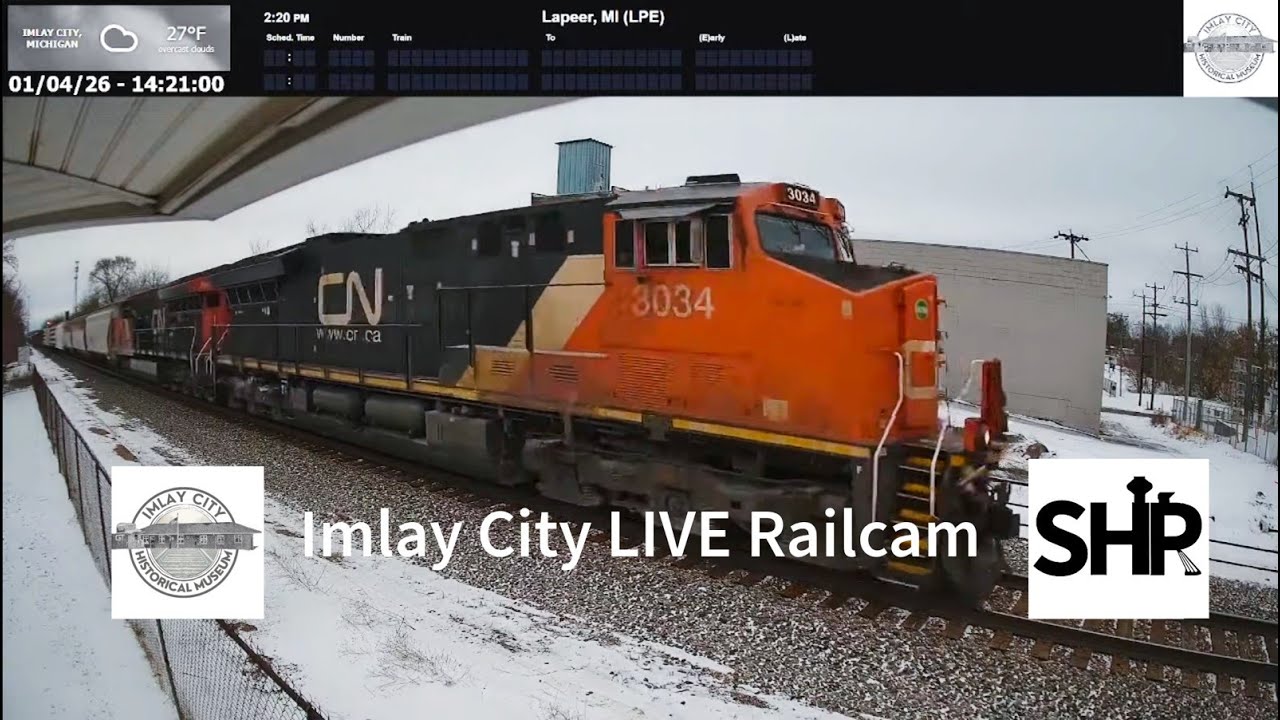 Live webcam view of Imlay City Railcam