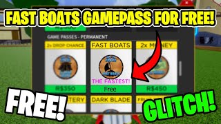 HOW TO GET FAST BOATS GAMEPASS IN BLOX FRUITS FOR FREE!