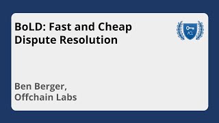 Video: BoLD: Fast and Cheap Dispute Resolution