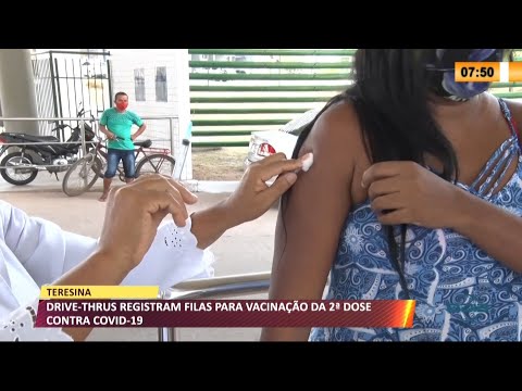 Drive-Thrus registram filas para vacinacão da 2ª dose contra Covid 19 03 09 2021