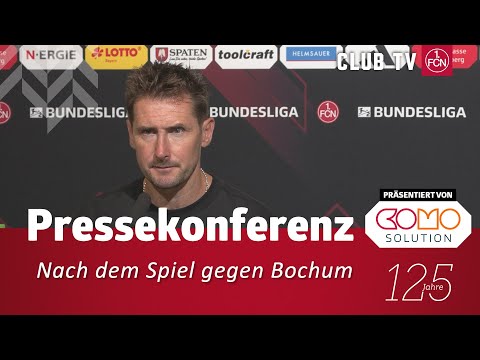 The press conference with Miro Klose & David Siebers after the match against Bochum