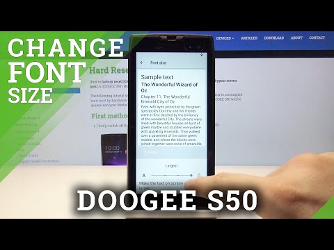 How to Change Font Size in Doogee S50 - Resize Fonts