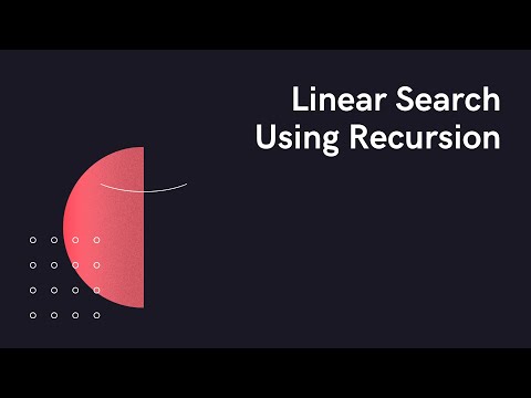 Linear Search Using Recursion