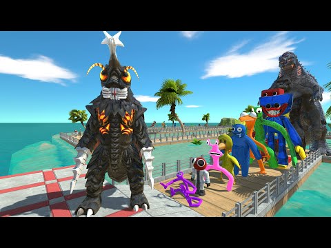 Megalon vs Gojira OASIS DEATH RUN  - Animal Revolt Battle Simulator