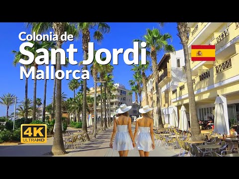 Colonia de Sant Jordi Spain | 4K Walking Tour Through Mallorca Town Streets