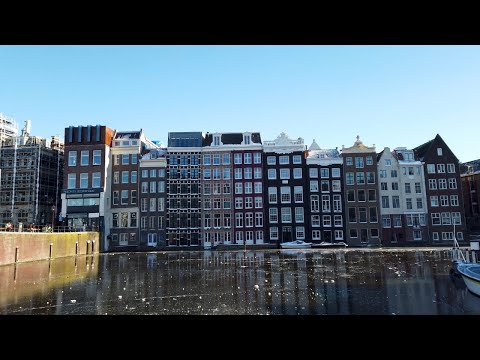 Winter walk in Amsterdam with snow ❄️🌨️ | The Netherlands 4K (2021)