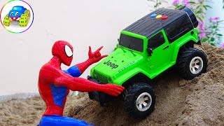 Spiderman Toy Protects Cars and Planes From Dangers - Lesson of Life | Kid Studio