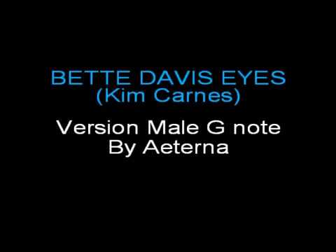 Bette Davis Eyes - Karaoke  - Verison Male G note - Kim Carnes